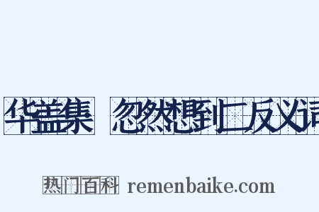 华盖集·忽然想到二反义词是什么意思的图片